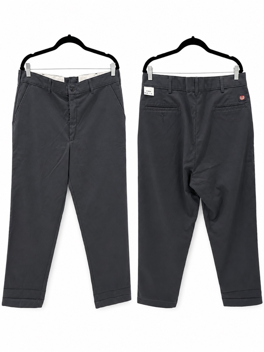 Red Kap Men's Straight Chino Pants in Charcoal Black